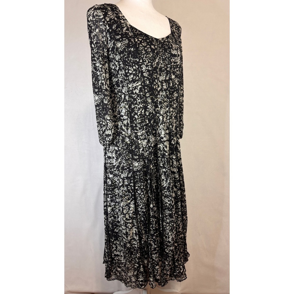 Coldwater Creek Mesh Dress Womens P10 Lettuce Hem Y2K Whimsigoth Fairy Grunge - Picture 2 of 12